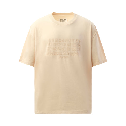 Memory of Logo Heavy T-Shirt in Beige