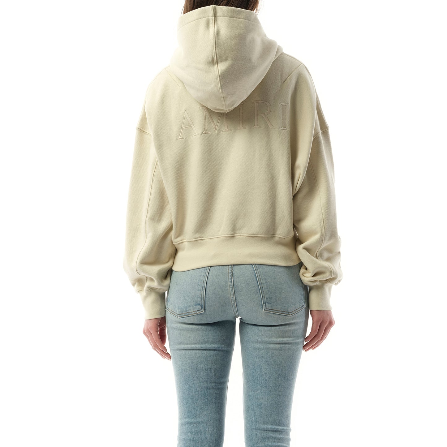 Amiri Embroidered Hoodie in Alabaster