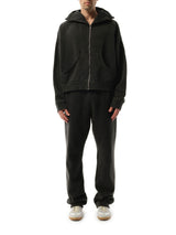 Entire Studios Full Zip Hoodie in Washed Black