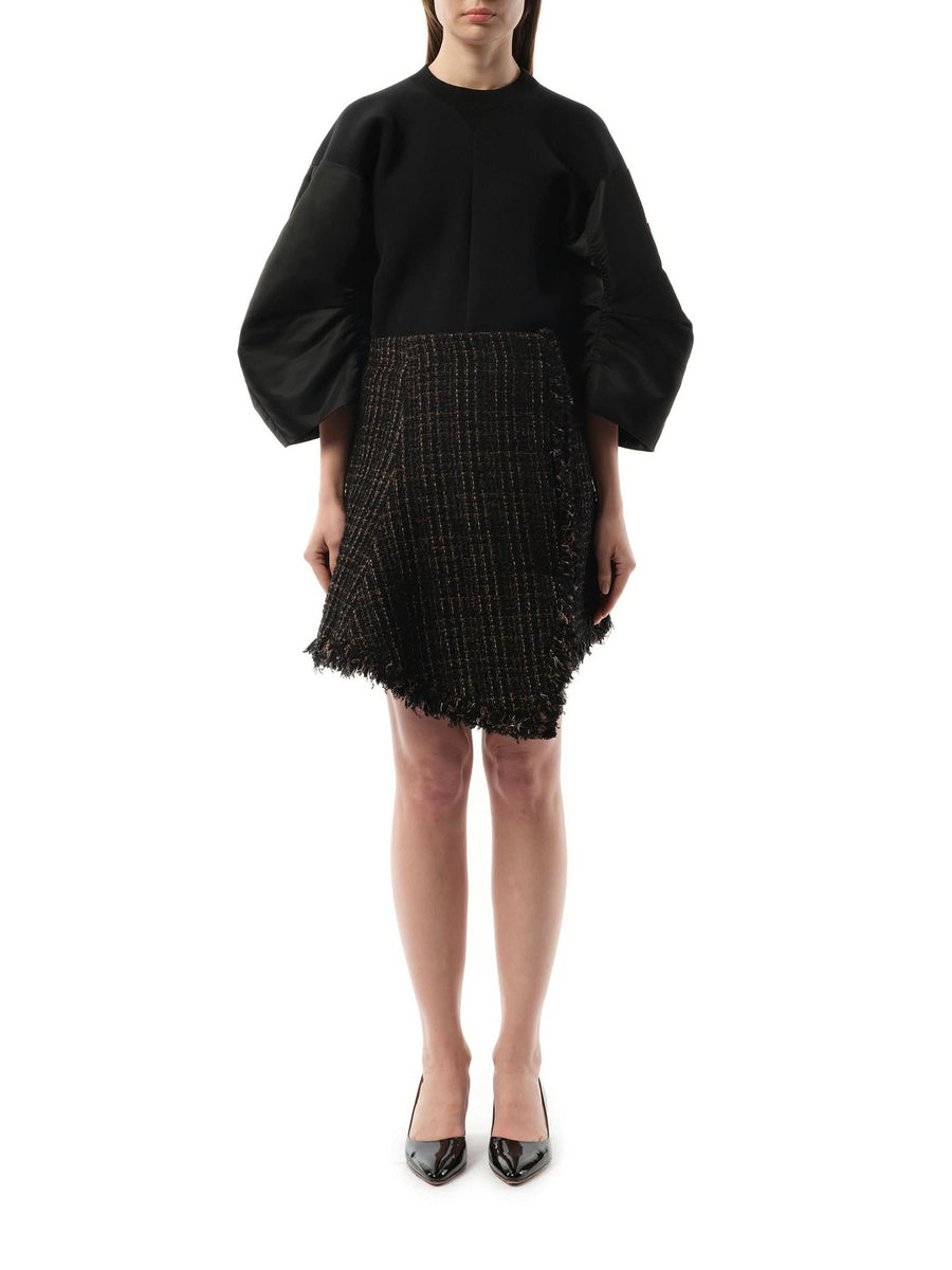 Tweed Skirt in Black/Brown