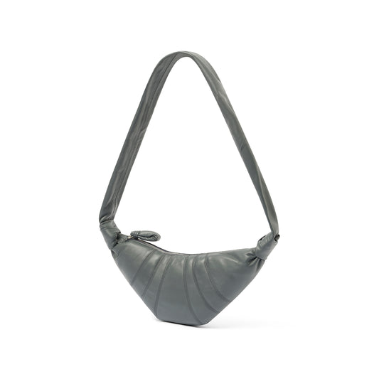 Lambskin Small Croissant Bag in Asphalt