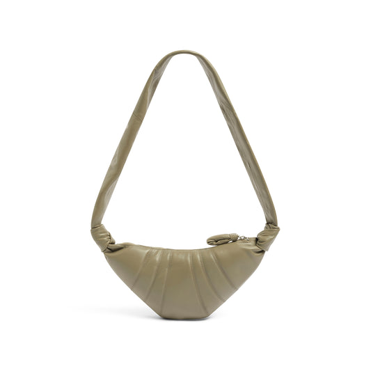 Lambskin Small Croissant Bag in Dark Sage