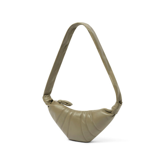 Lambskin Small Croissant Bag in Dark Sage