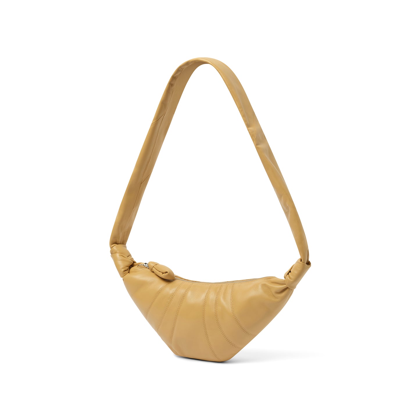 Lambskin Small Croissant Bag in Dune