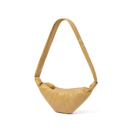 Lambskin Small Croissant Bag in Dune