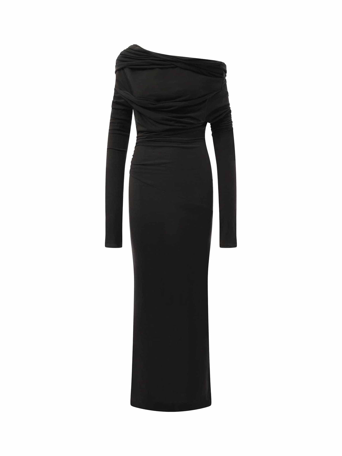 Bound Midi Dress in Soot
