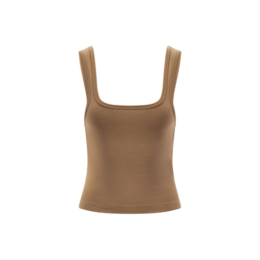 Square Neck Tank Top in Cork