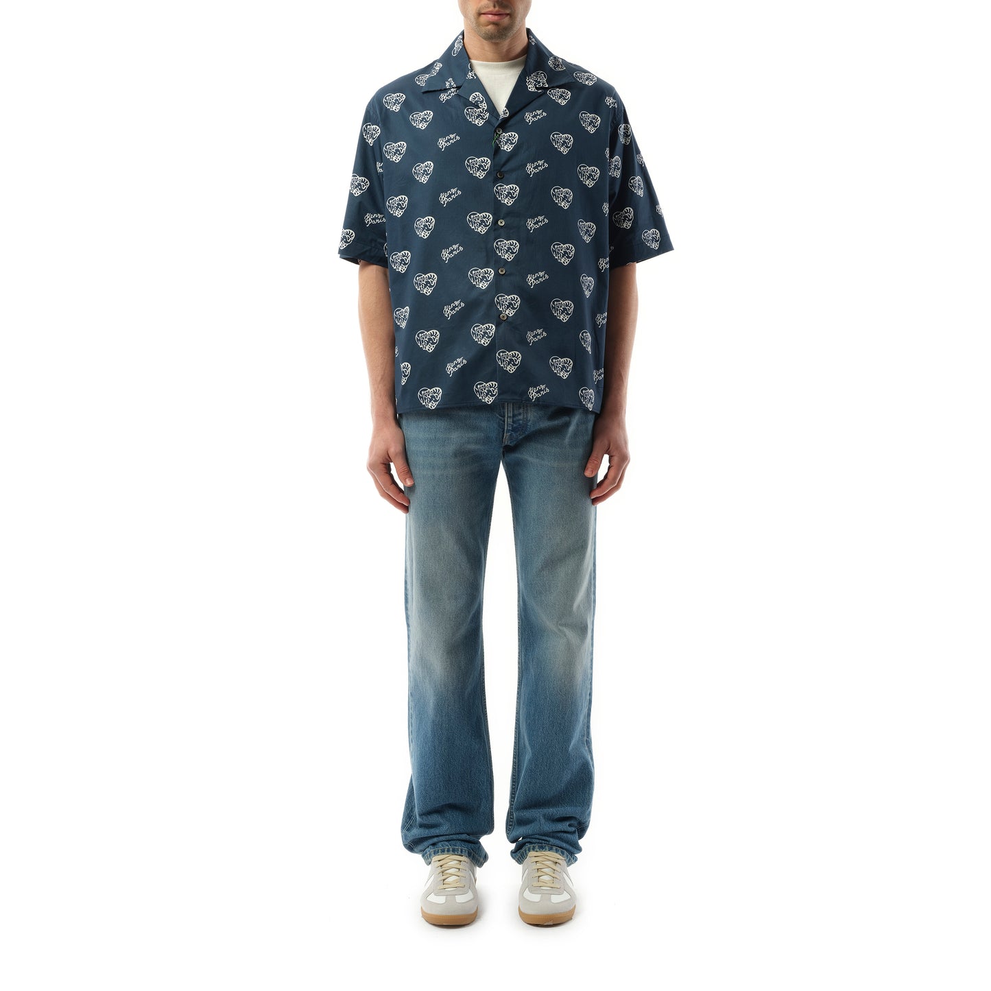 Qixi Hawaiian Shirt in Midnight Blue