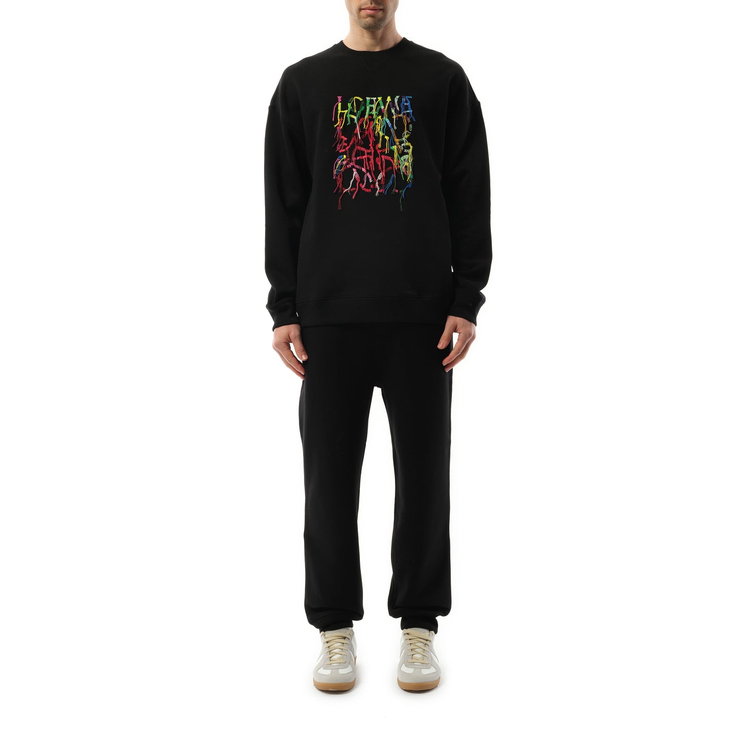 Abstract Anagram Sweatshirt in Black/Multicolour