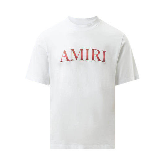 Amiri Core Gradiant T-Shirt in White/Red