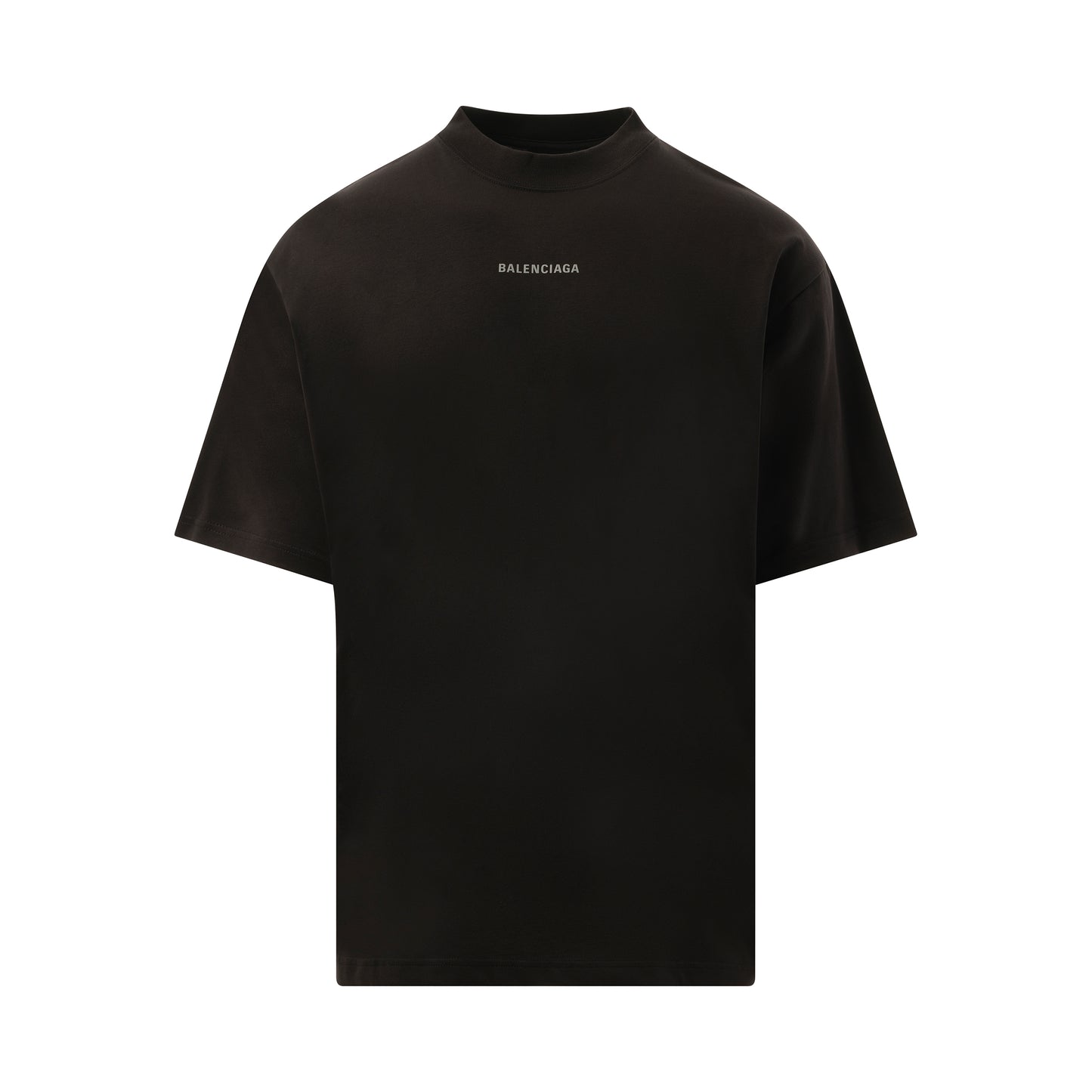 Reflective Logo Medium Fit T-Shirt in Faded Black