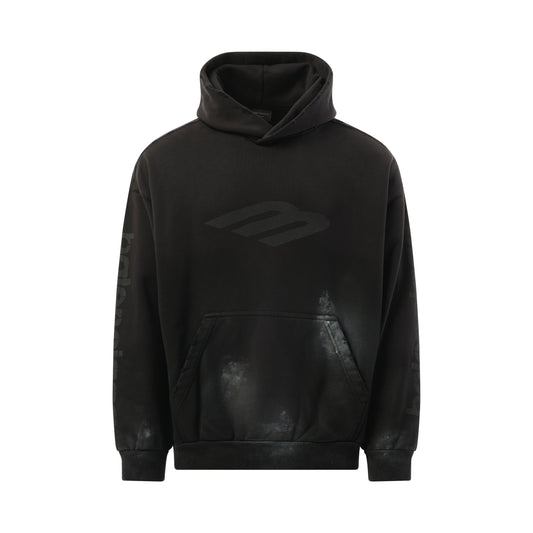 3B Stencil Medium Fit Hoodie in Black