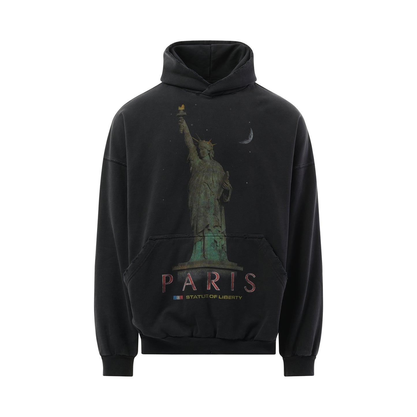 Paris Liberty Oversized Hoodie in Black