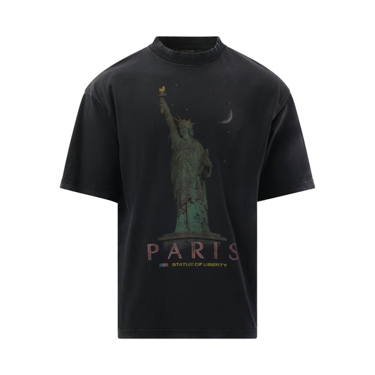 Paris Liberty Medium Fit T-Shirt in Black