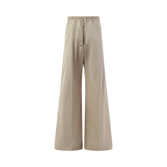 Cotton Poplin Wide Bela Pants in Pearl