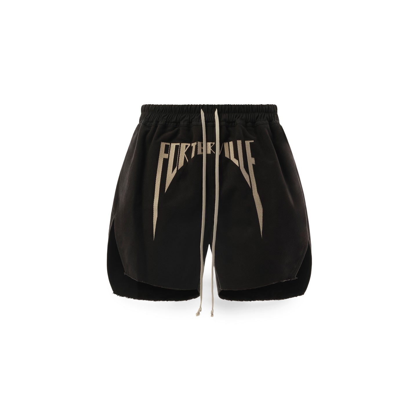 Porterville Embroidered Long Boxer in Black/Pearl