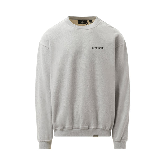 Represent Owners Club Sweatshirt in Ash Grey/Black