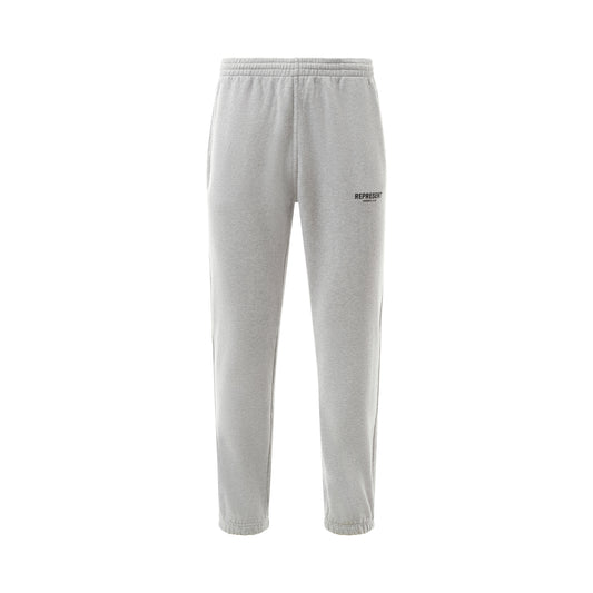 Represent Owners Club Sweatpants in Ash Grey/Black