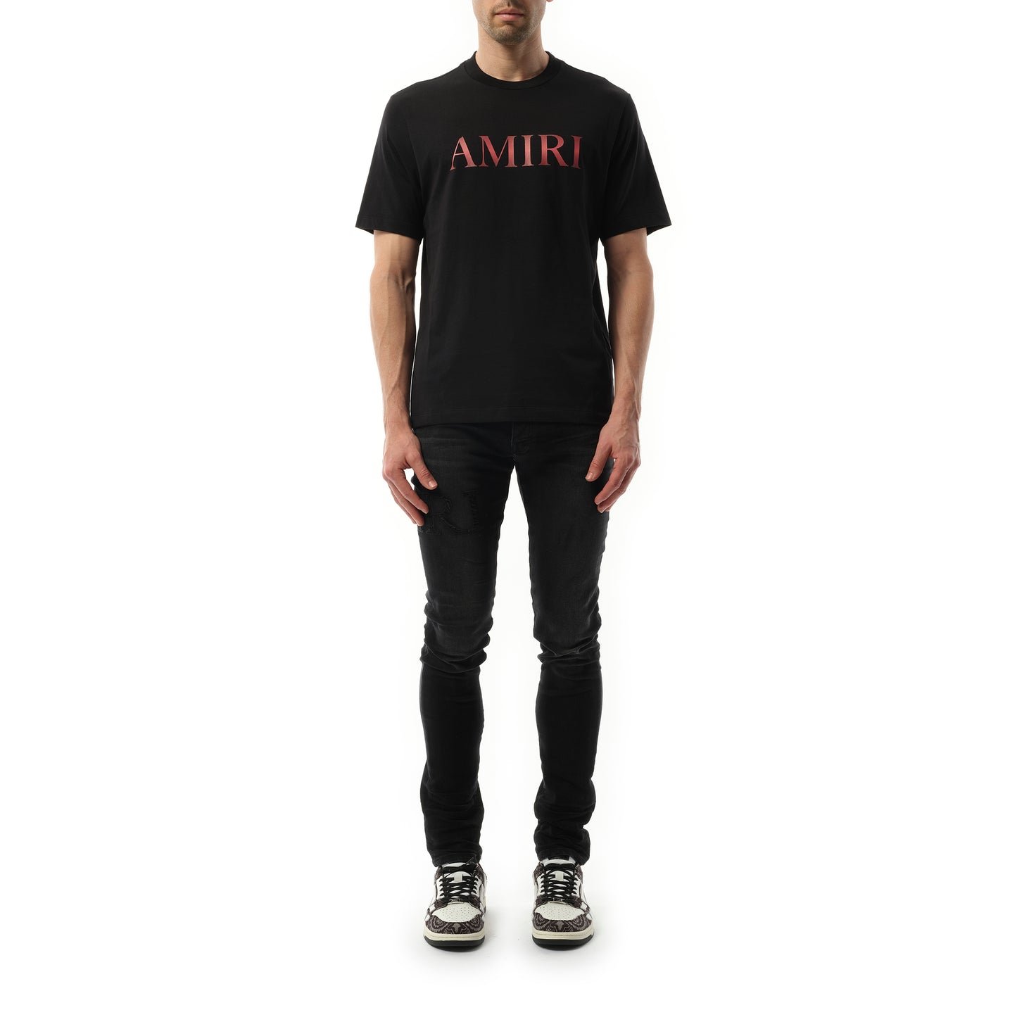 Amiri Core Gradiant T-Shirt in Black/Red