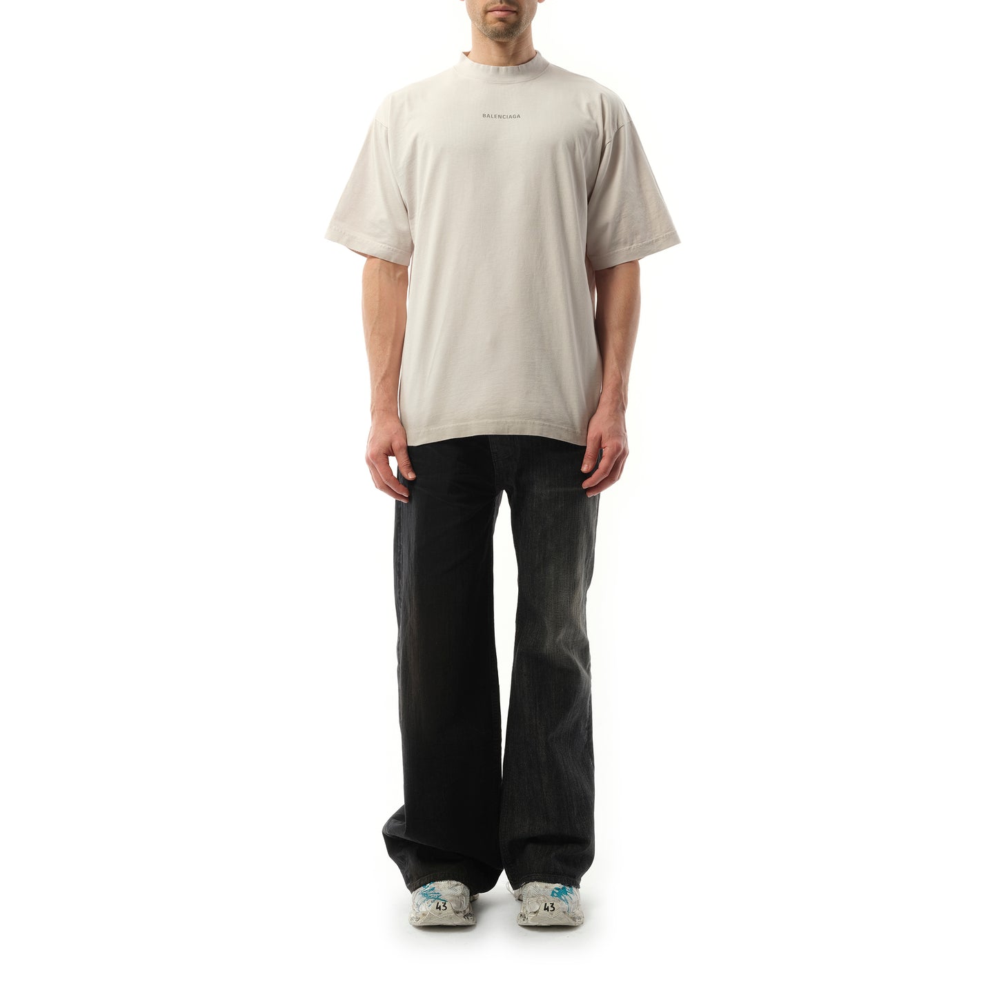 Back Reflective Medium Fit T-Shirt in White