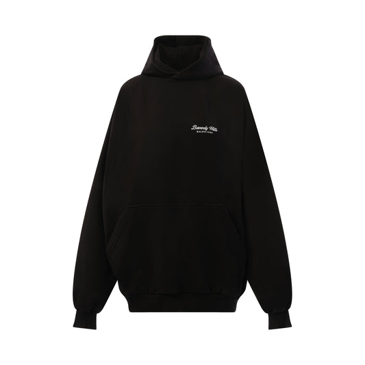 Beverly Hills Large Fit Hoodie in Washed Black