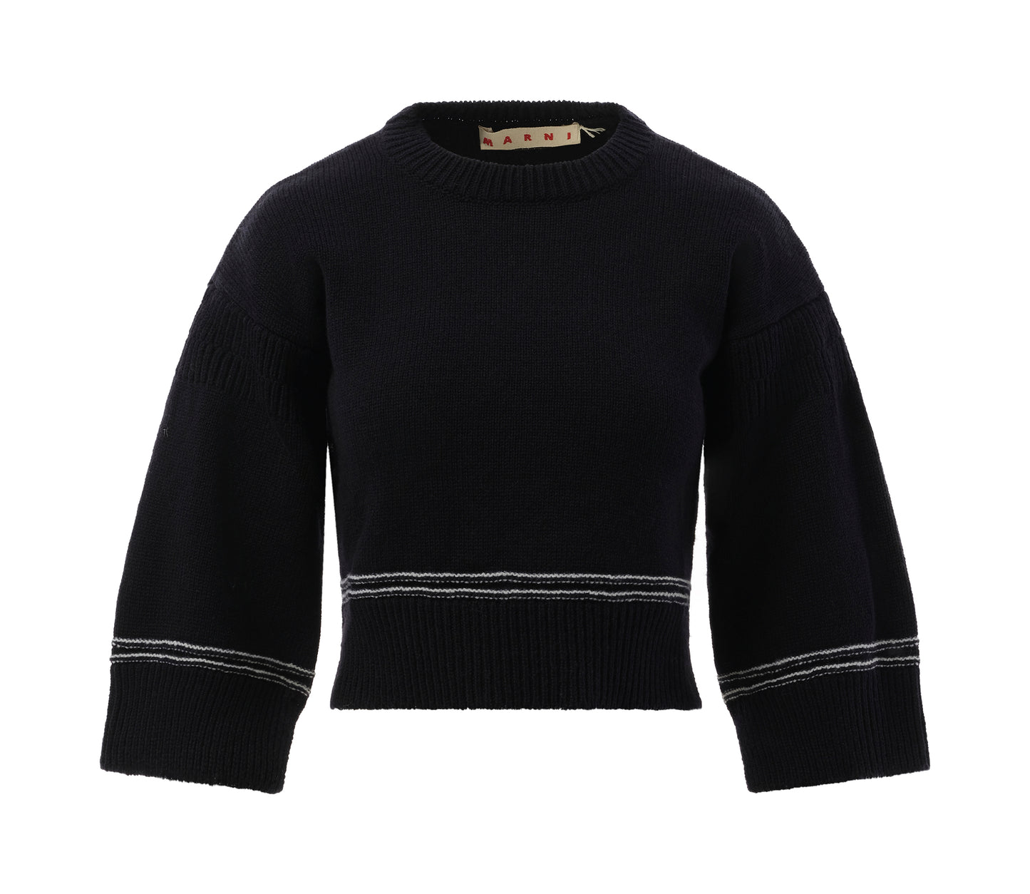 Logo Roundneck Sweater in Light Navy