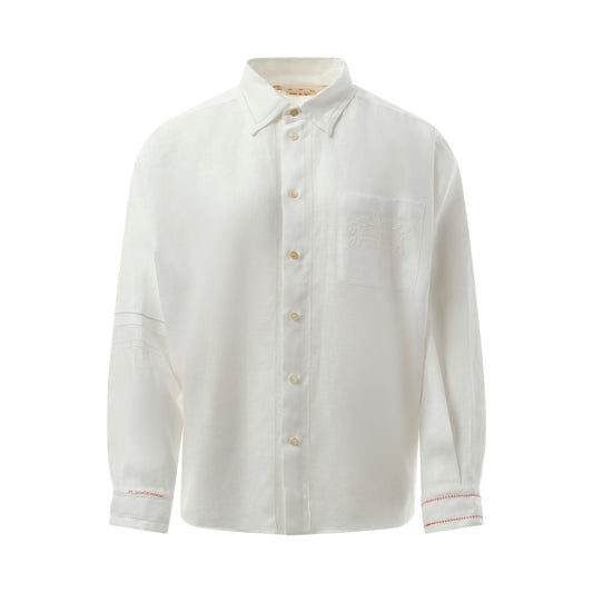 Long Sleeve Shirt in Lily White