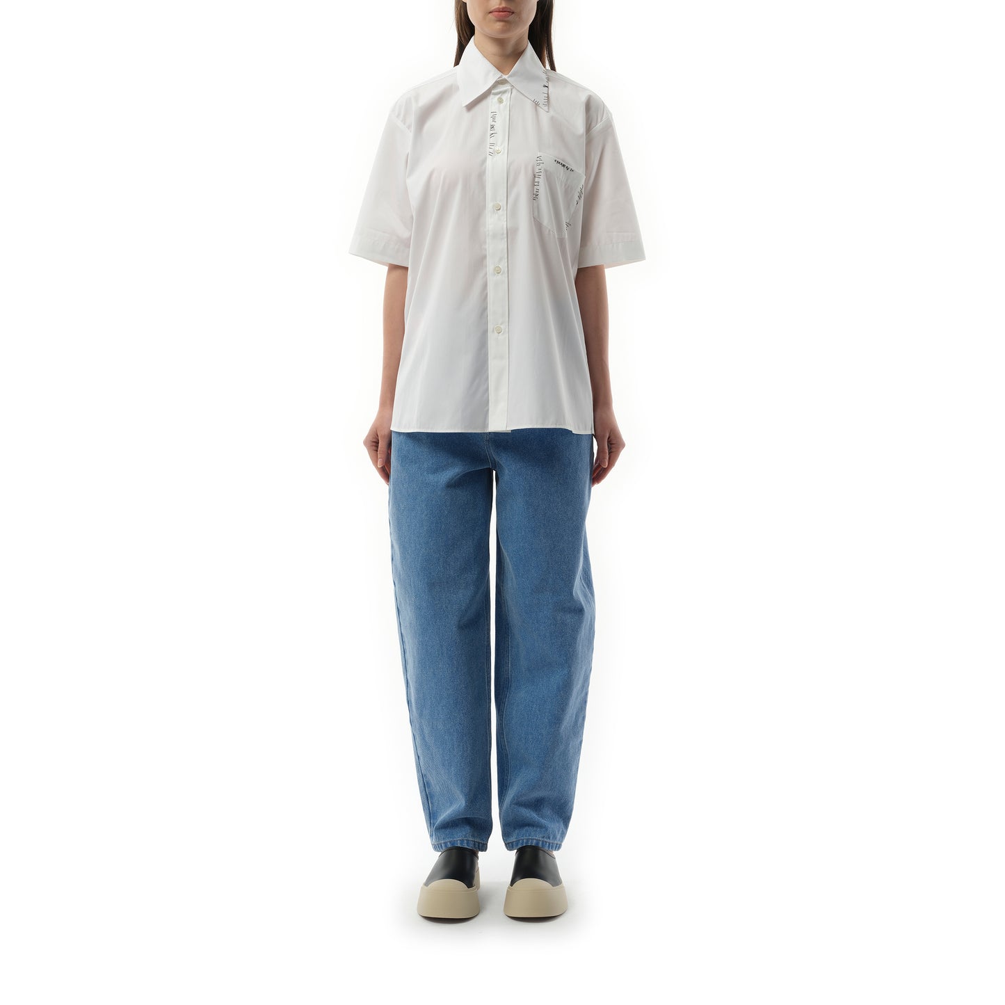 Short Sleeve Shirt in Lily White