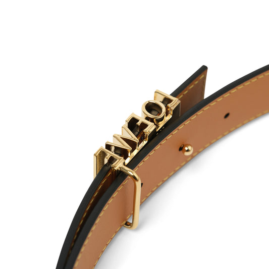 Loewe Graphic 2.8 Cm Belt in Black/Gold