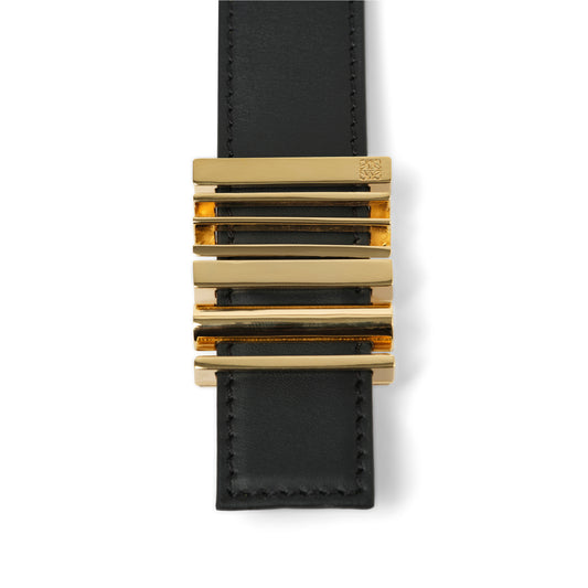 Loewe Graphic 2.8 Cm Belt in Black/Gold