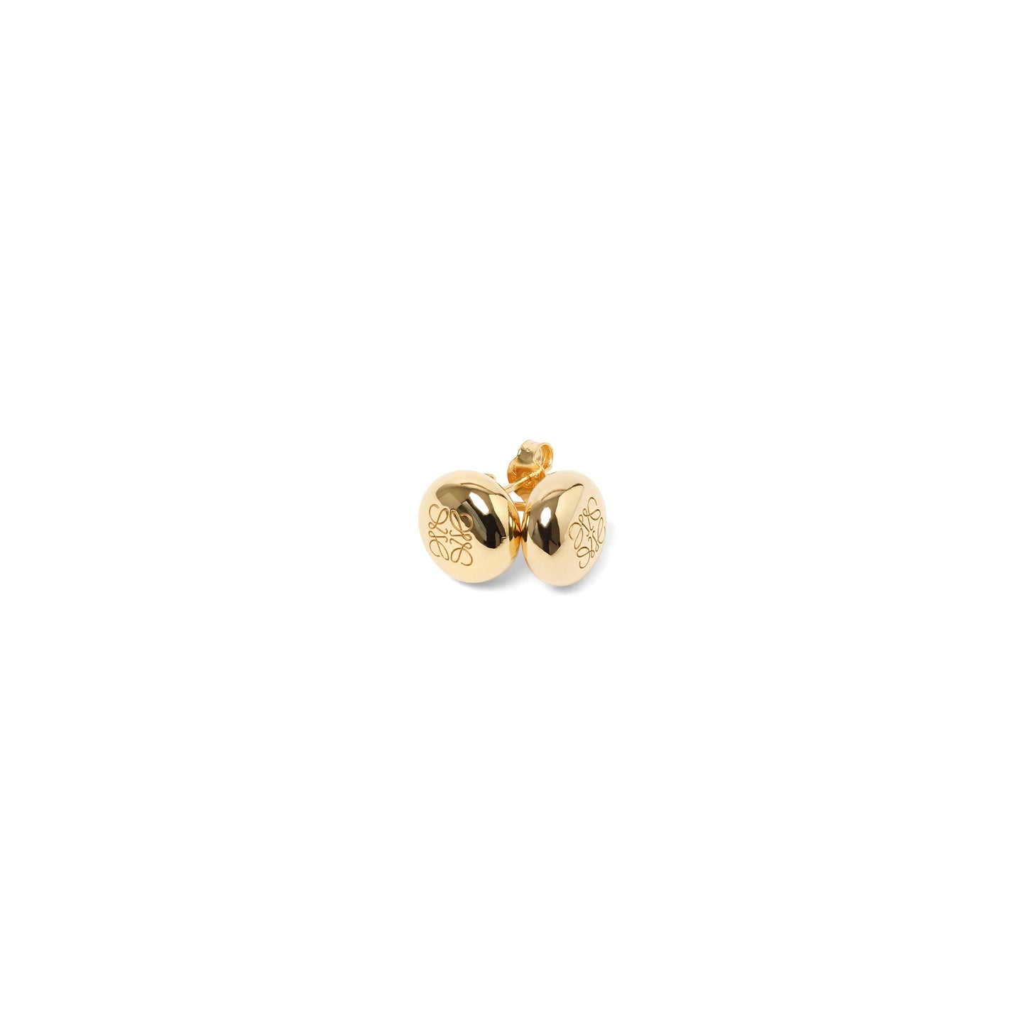 Anagram Pebble Stud Earrings in Gold