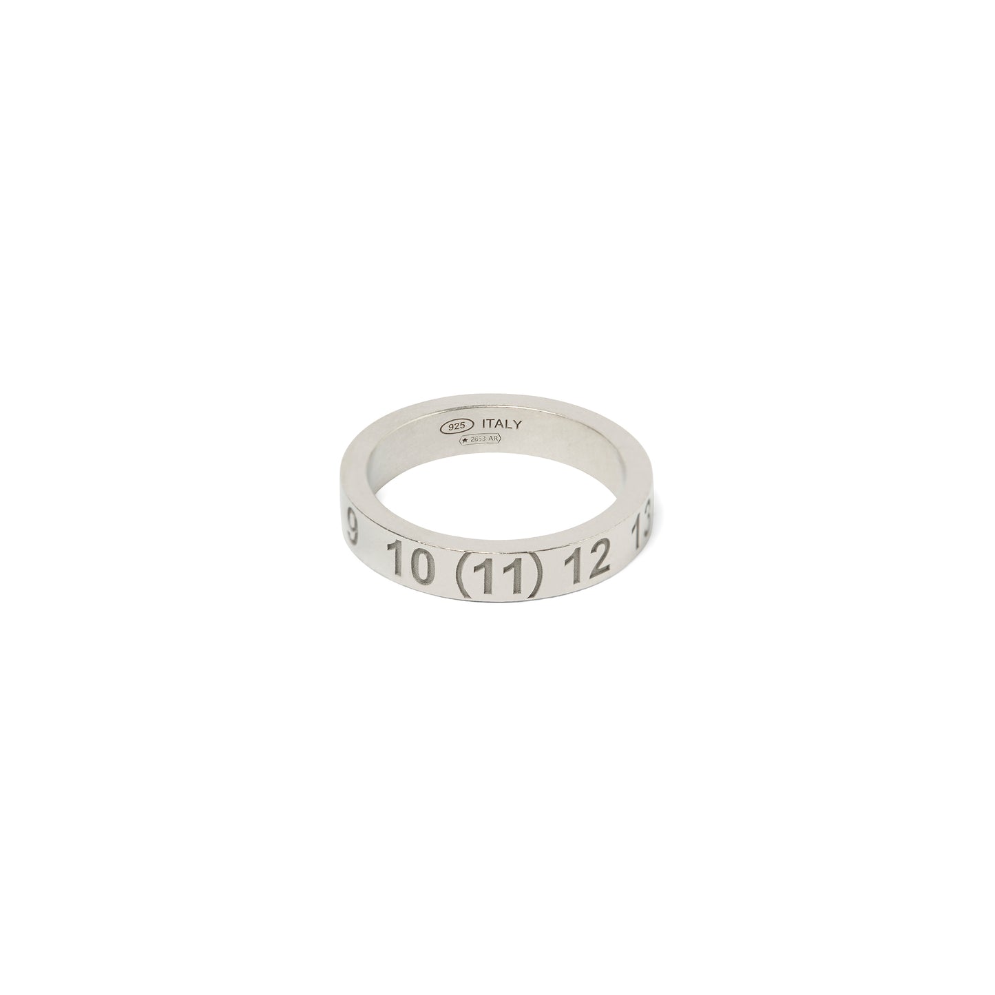 Number Reference Ring 4mm in Silver