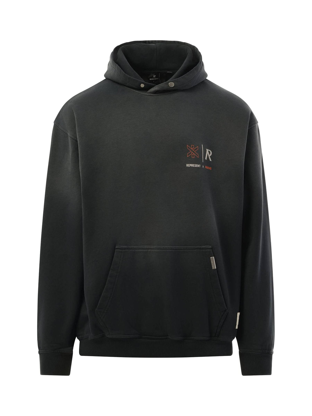 Represent x Marais 로고 락업 후디