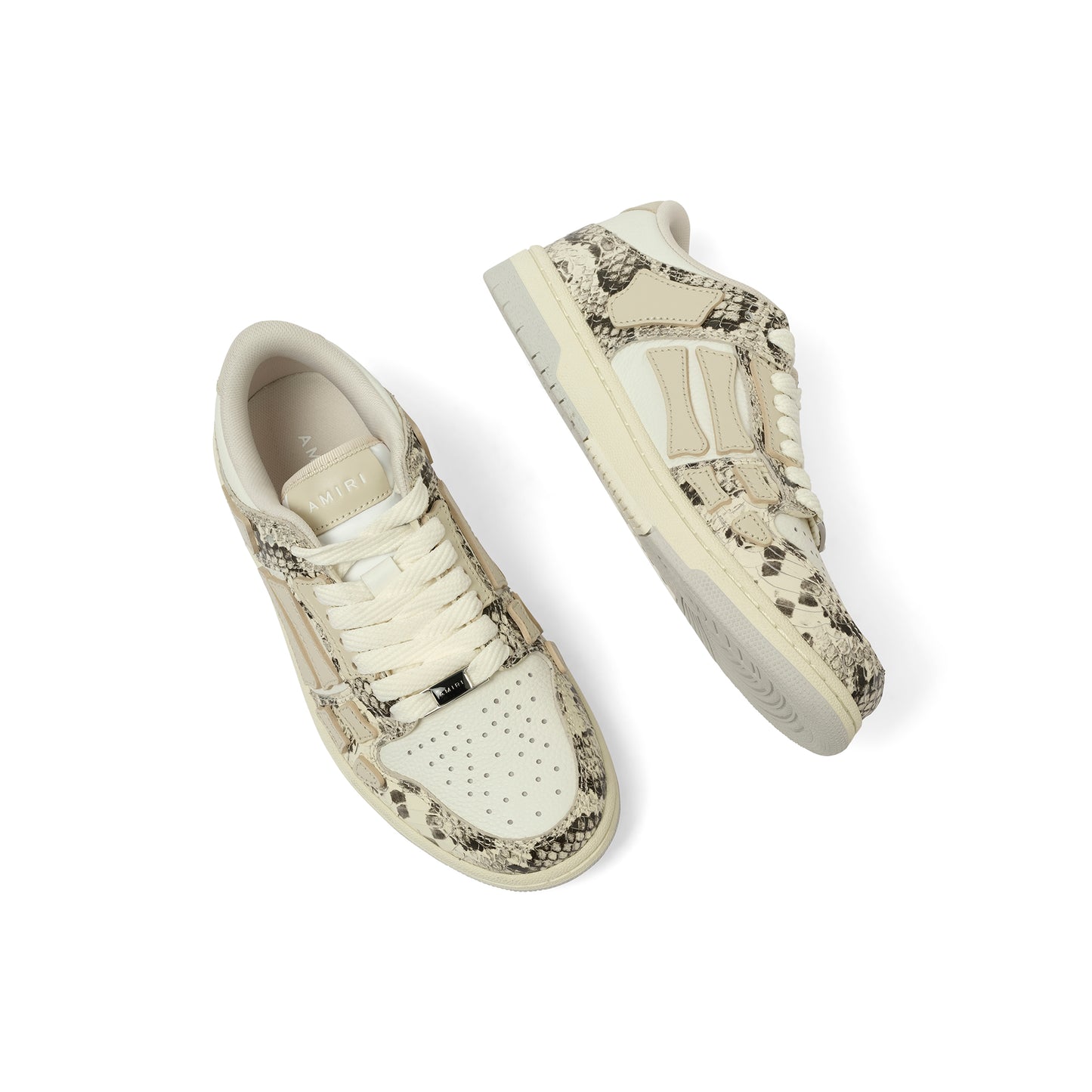 Snake Skeleton Sneaker in Alabaster