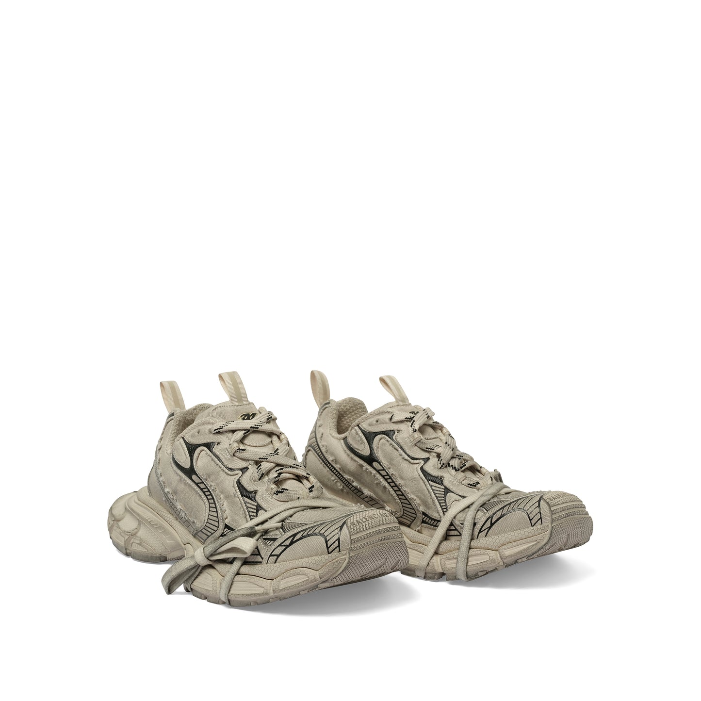 3XL Destroyed Canvas Sneaker in Beige