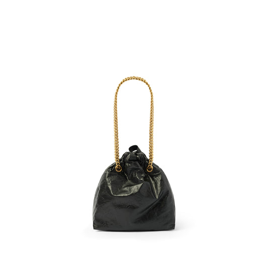 Small Crush Tote Bag in Black