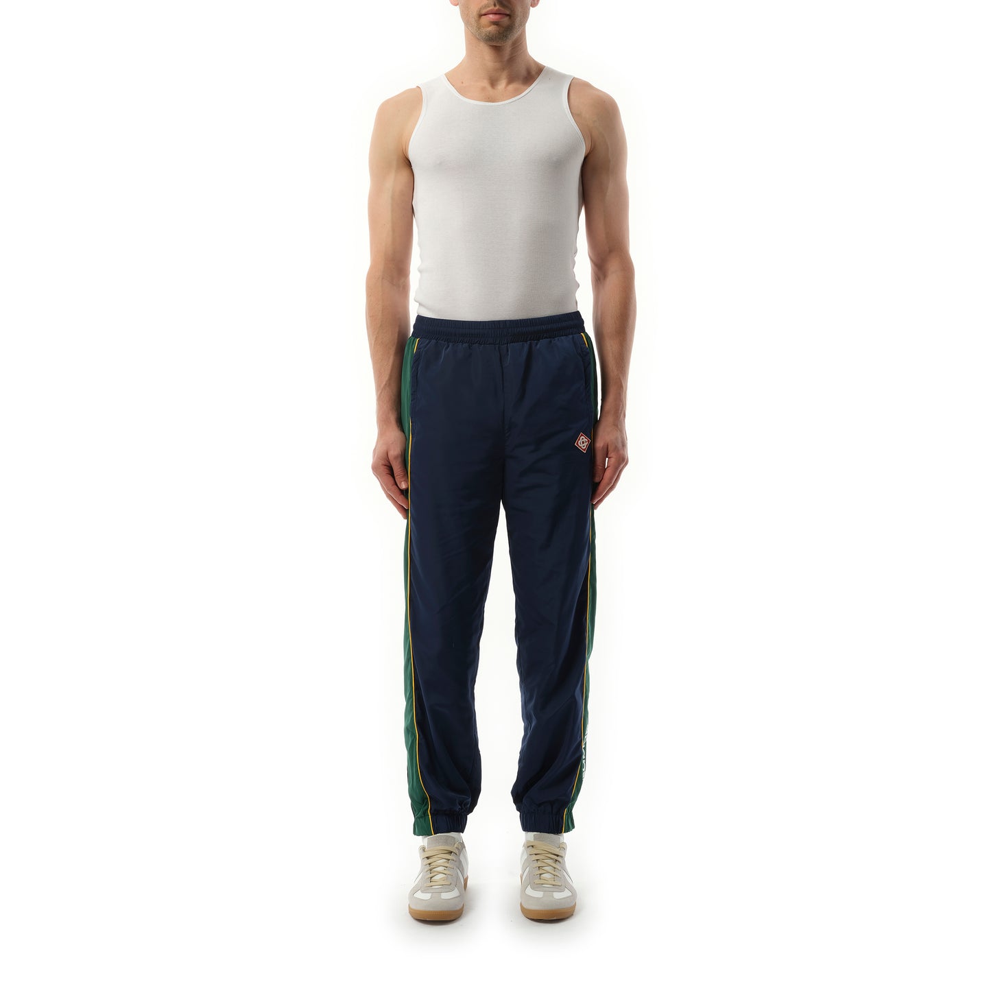 Windbreaker Pants in Navy/Evergreen