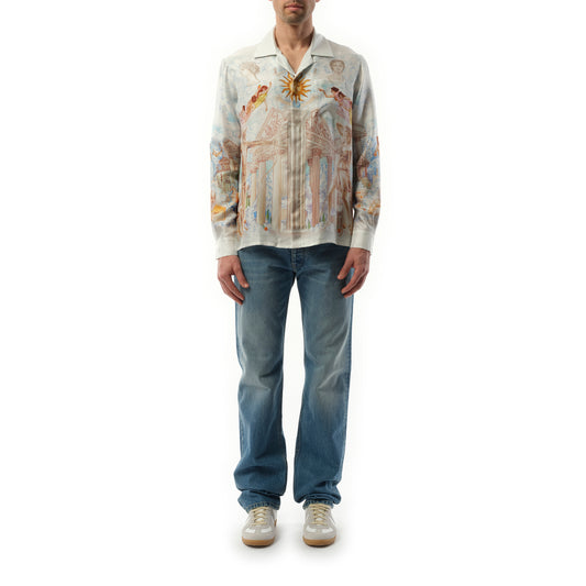 Temple of Knowledge Long Sleeve Shirt in Multicolour