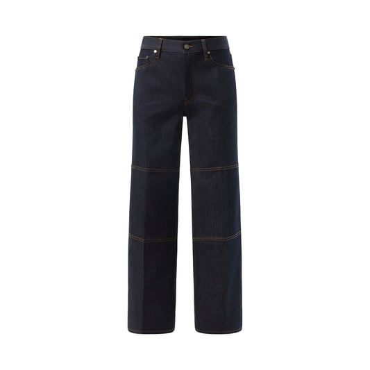 Zip Carpenter Jeans in Raw Indigo