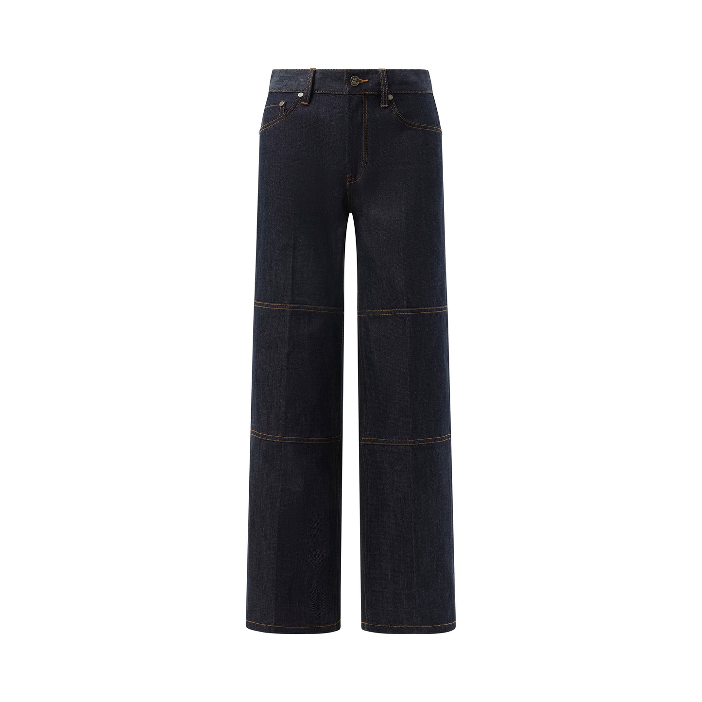 Women Zip Carpenter Jeans in Raw Indigo