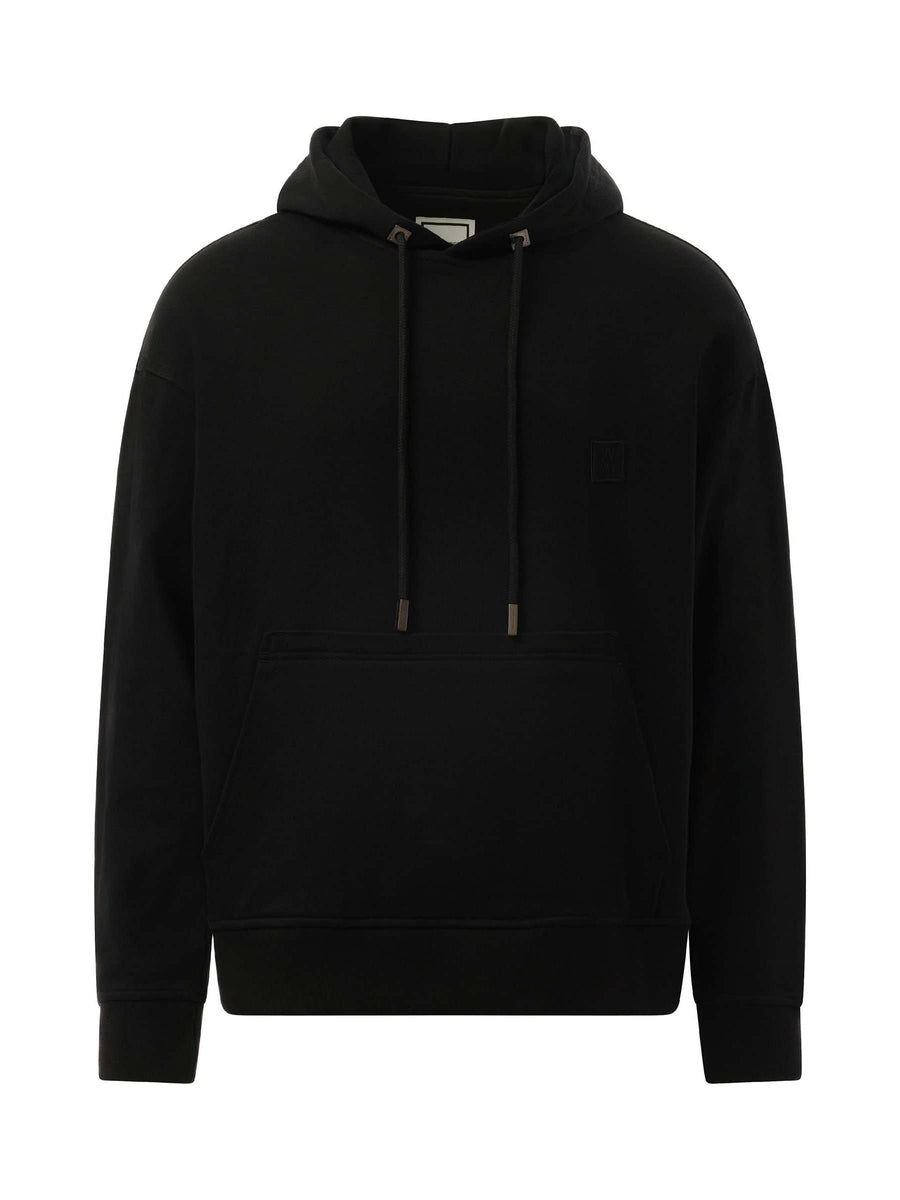 Metallic Print Hoodie in Black
