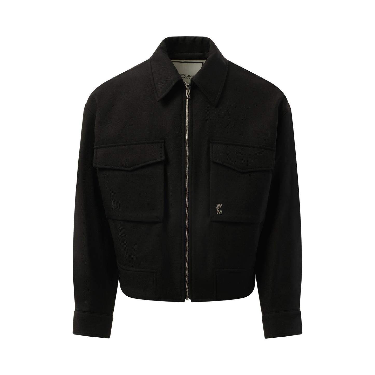 Wool Pocket Blouson in Black