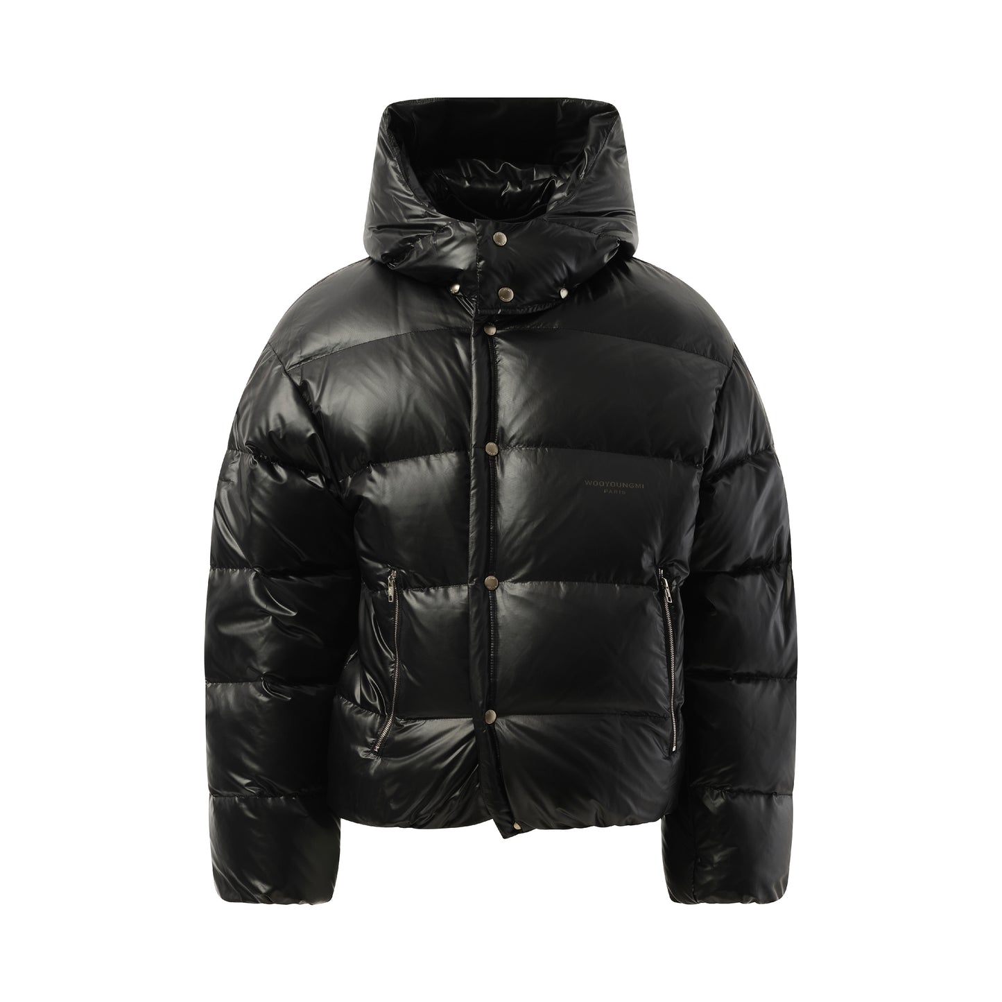 Hooded Down Jacket in Black