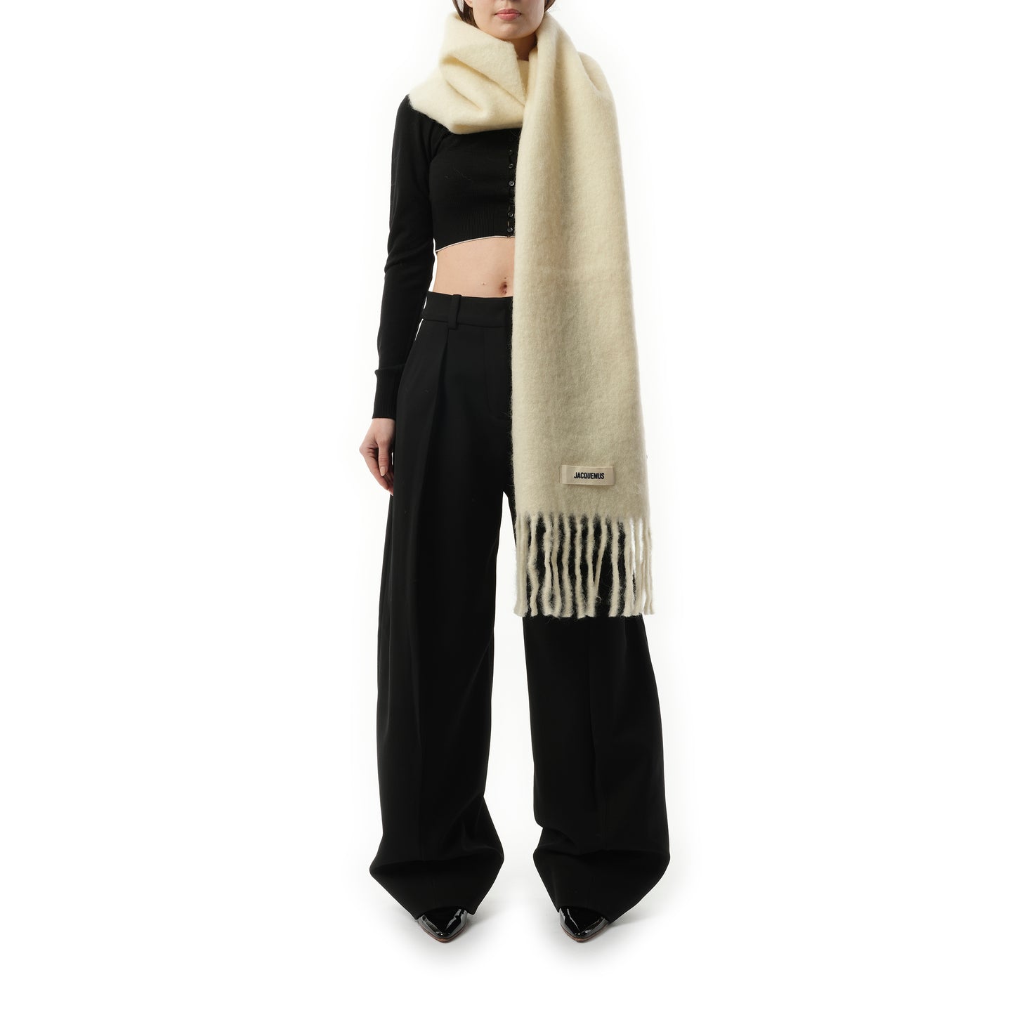 L'echarpe Carro Scarf in Off White