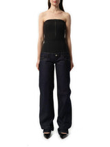 Jersey Hybrid Denim Trouser in Blue Raw