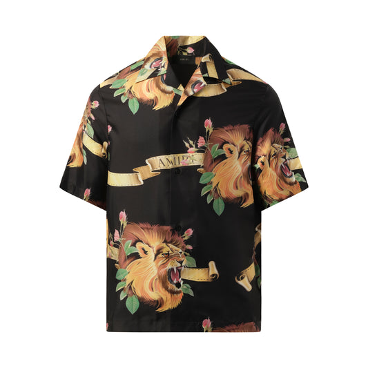 Lion Bowling Shirt in Black