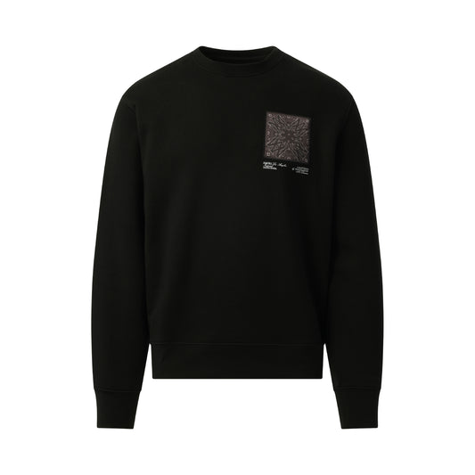 MA Bandana Silk Applique Sweatshirt in Black