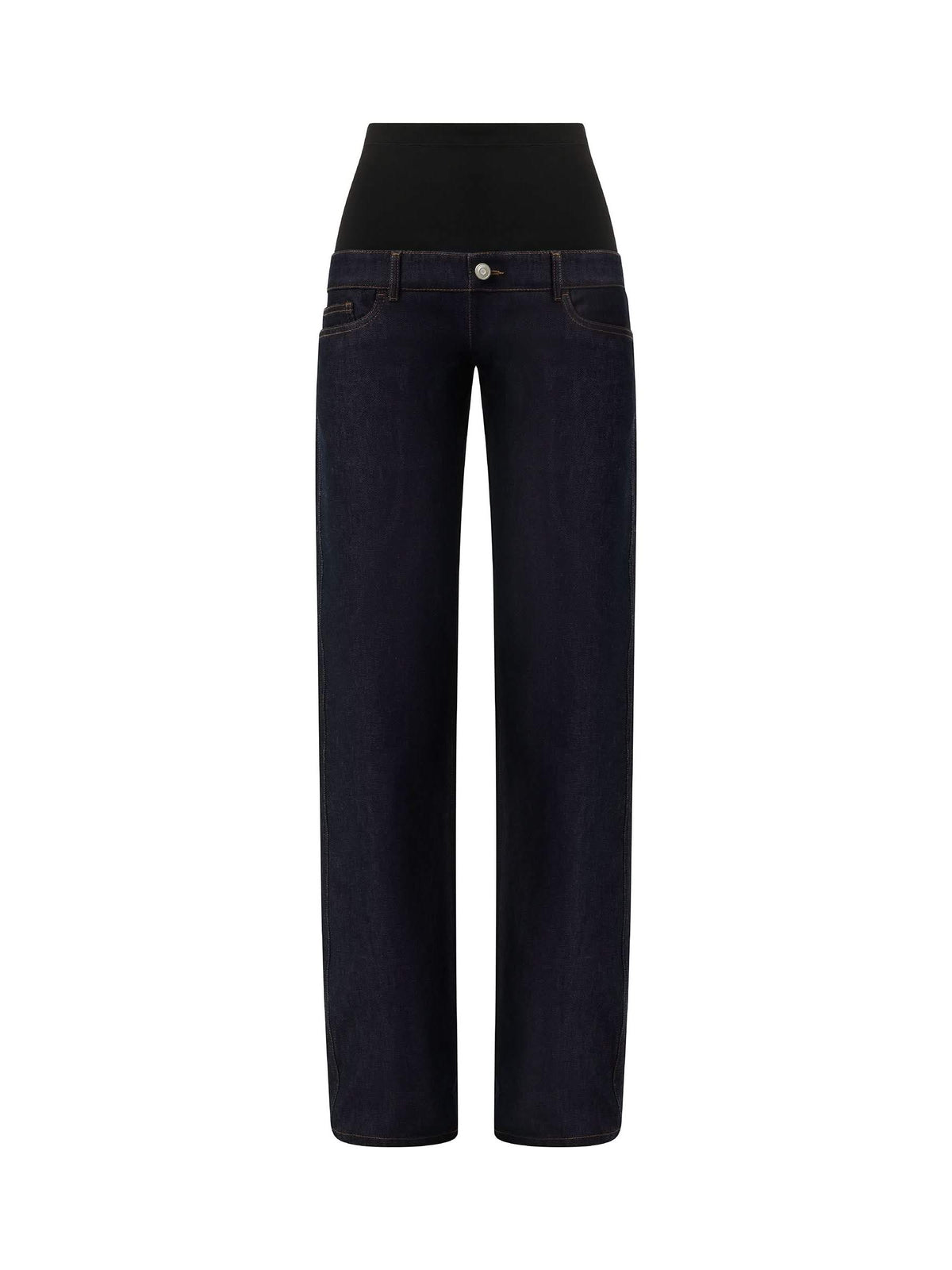 Jersey Hybrid Denim Trouser in Blue Raw