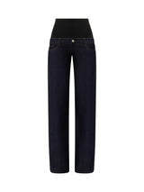 Jersey Hybrid Denim Trouser in Blue Raw