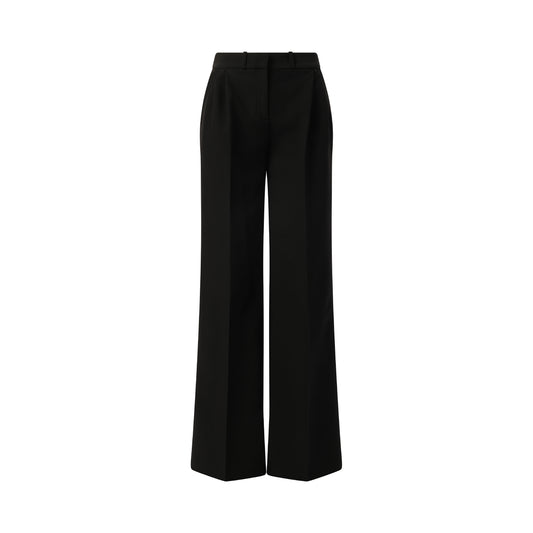 Wide Leg Tailored Trouser in Black